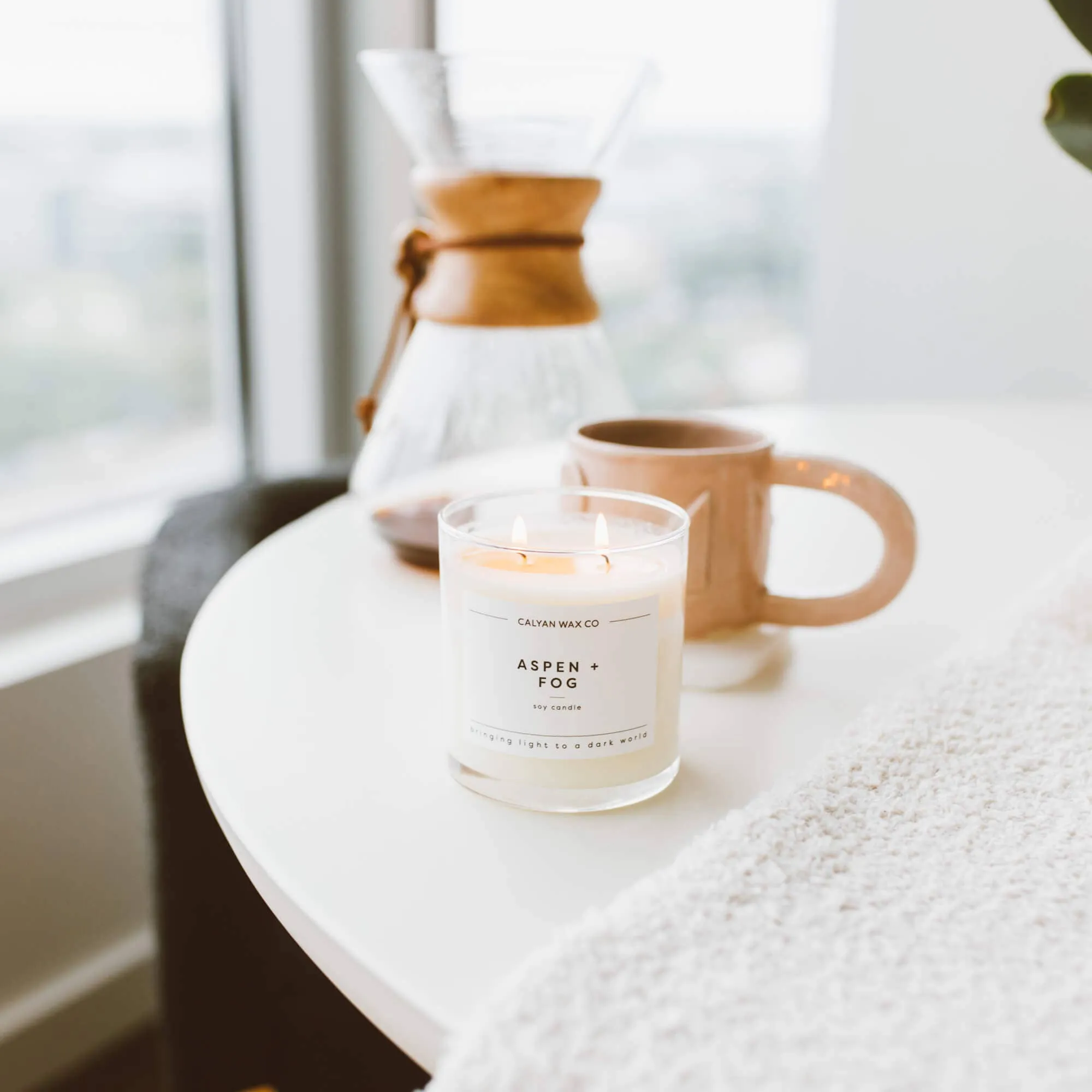 Aspen   Fog Glass Tumbler Soy Candle