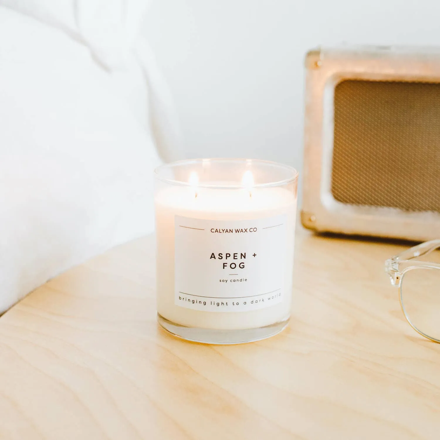 Aspen   Fog Glass Tumbler Soy Candle