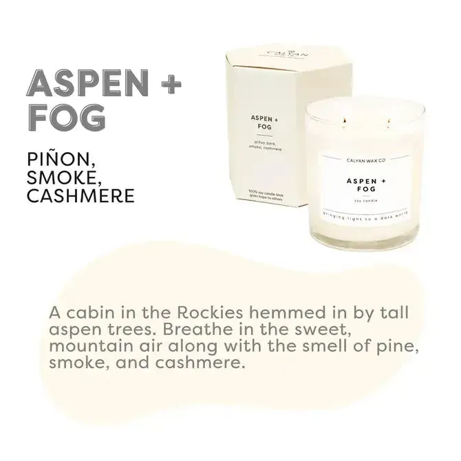 Aspen   Fog Glass Tumbler Soy Candle