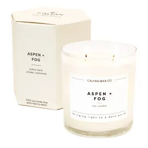 Aspen   Fog Glass Tumbler Soy Candle