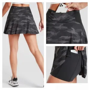 Athleta Camo Camouflage Match Point Athletic Skort Skirt Size Small