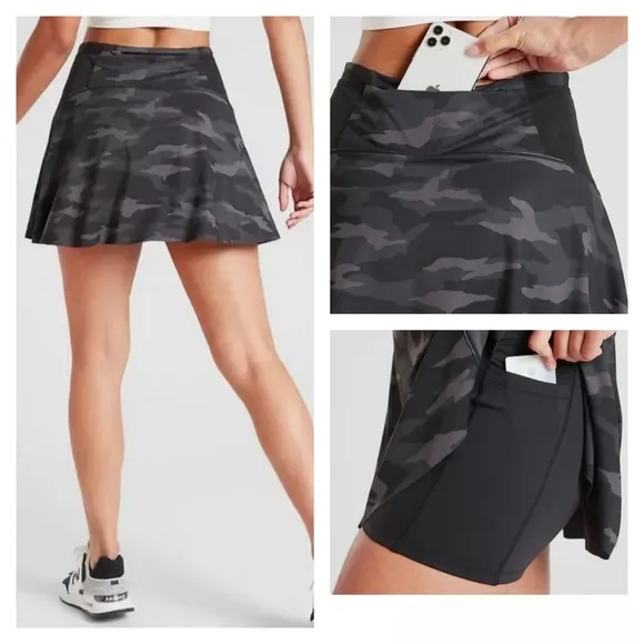 Athleta Camo Camouflage Match Point Athletic Skort Skirt Size Small