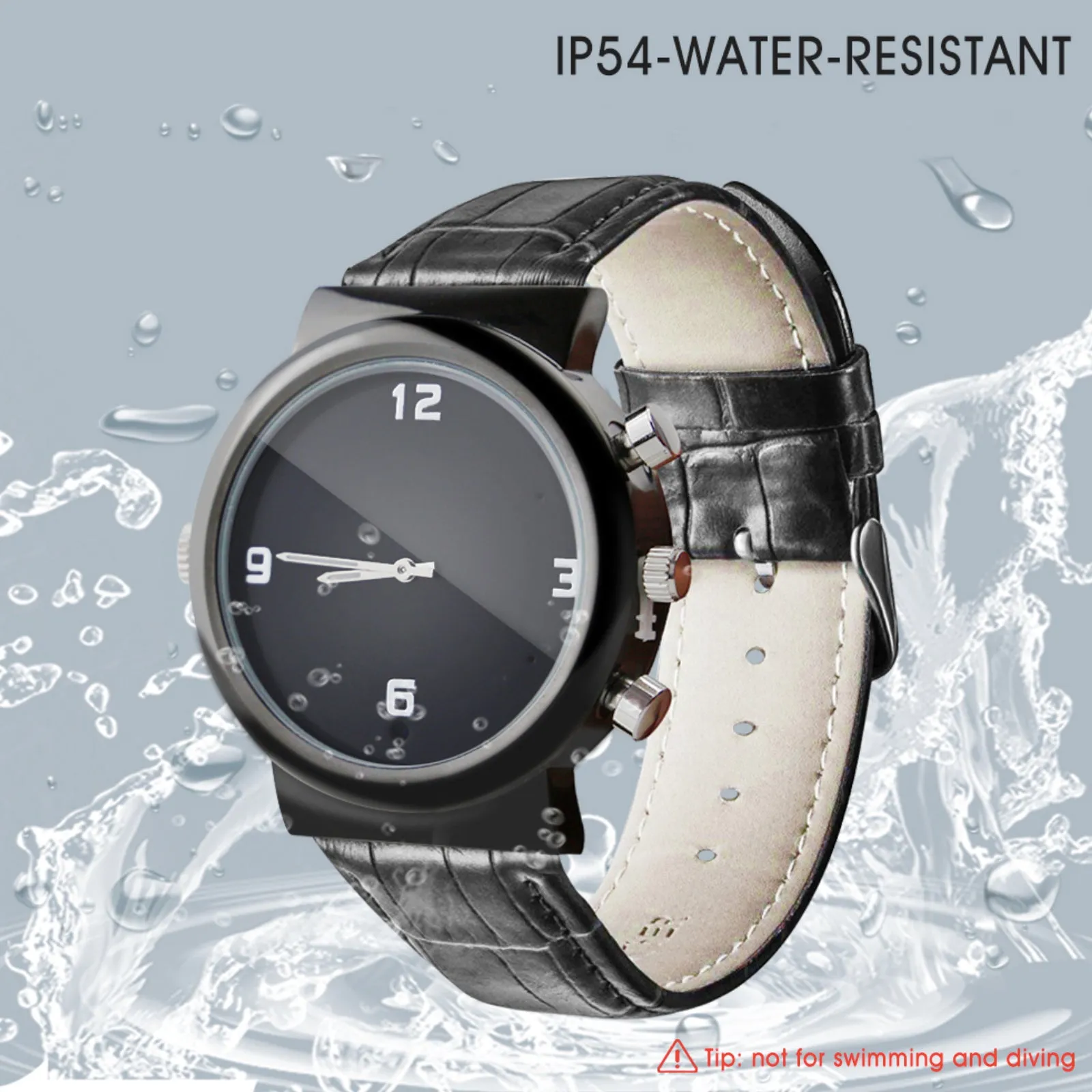 Audio Video Watch Camera Full HD 1080p Motion Detection 12MP Photo 32GB Memory