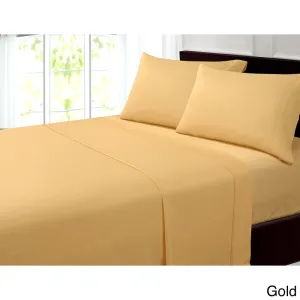Authentic Fine Deluxe Hotel 300 Thread Count 100% Cotton Sateen Deep Pockets FULL/DOUBLE Set, Gold! Retails $80 