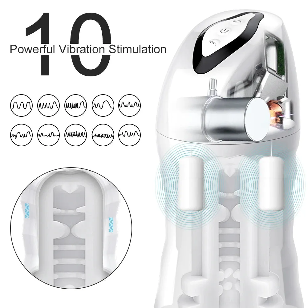 Automatic Suction Masturbator with 10 Levels & 3D Textured Sleeve for Ultimate Pleasure- AEON by Scandals