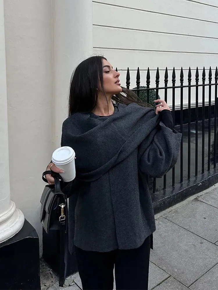 Avery™ - Elegant Luxe Cape Coat