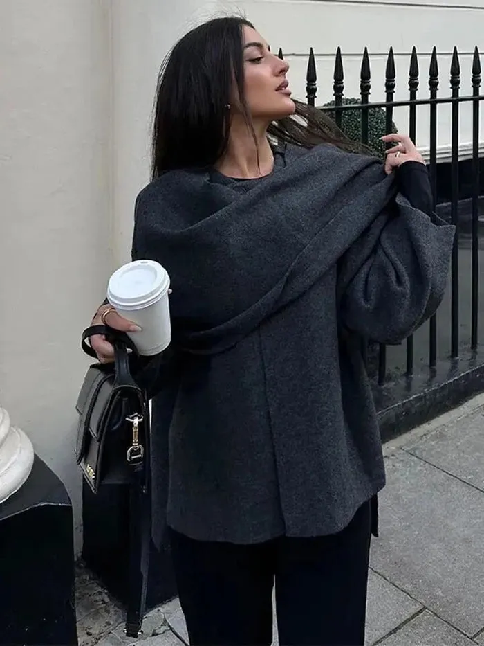 Avery™ - Elegant Luxe Cape Coat