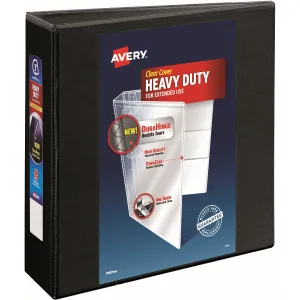 Avery® Heavy-Duty View 3 Ring Binder, 3" One Touch EZD Rings, Black