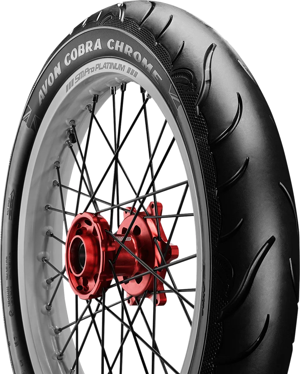 Avon Tyres 4120011 Avon AV91 Cobra Chrome 100/90-19 Front Tire 57V