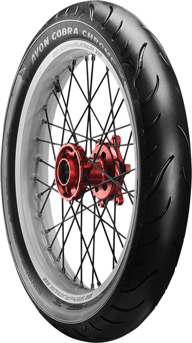 Avon Tyres 4120011 Avon AV91 Cobra Chrome 100/90-19 Front Tire 57V