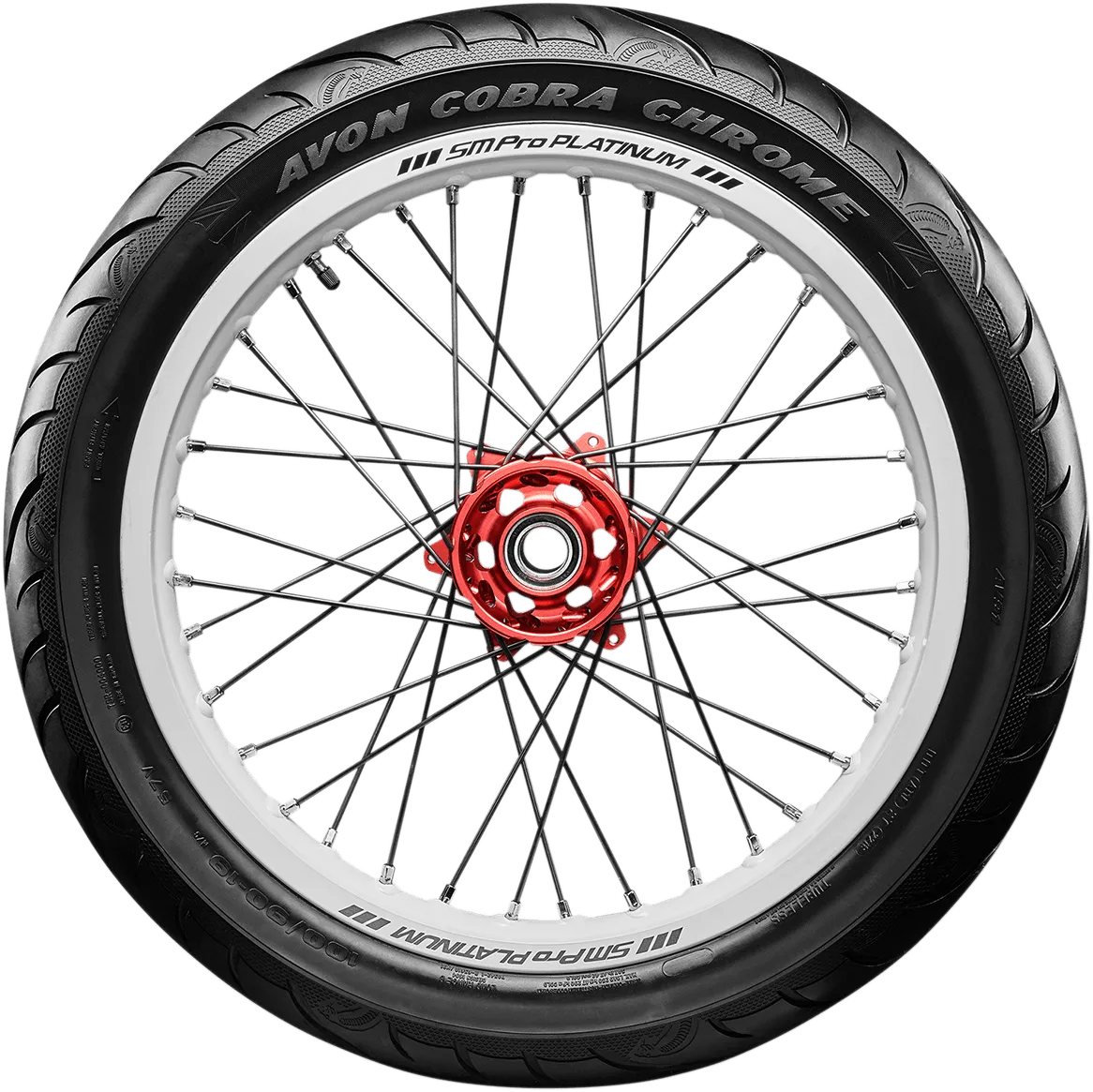 Avon Tyres 4120011 Avon AV91 Cobra Chrome 100/90-19 Front Tire 57V