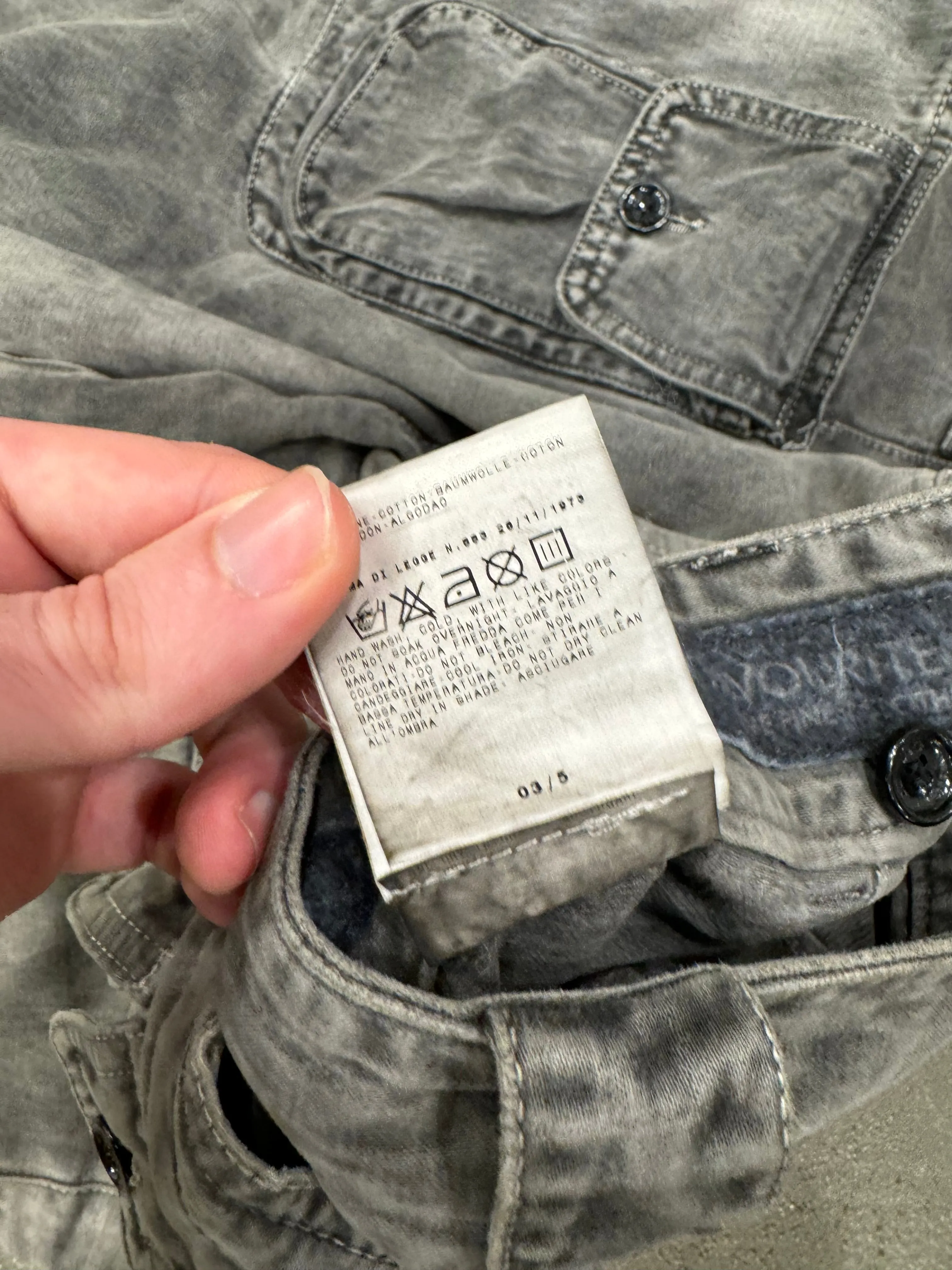 A/W2003 Dolce & Gabbana faded multi pocket cargo pants