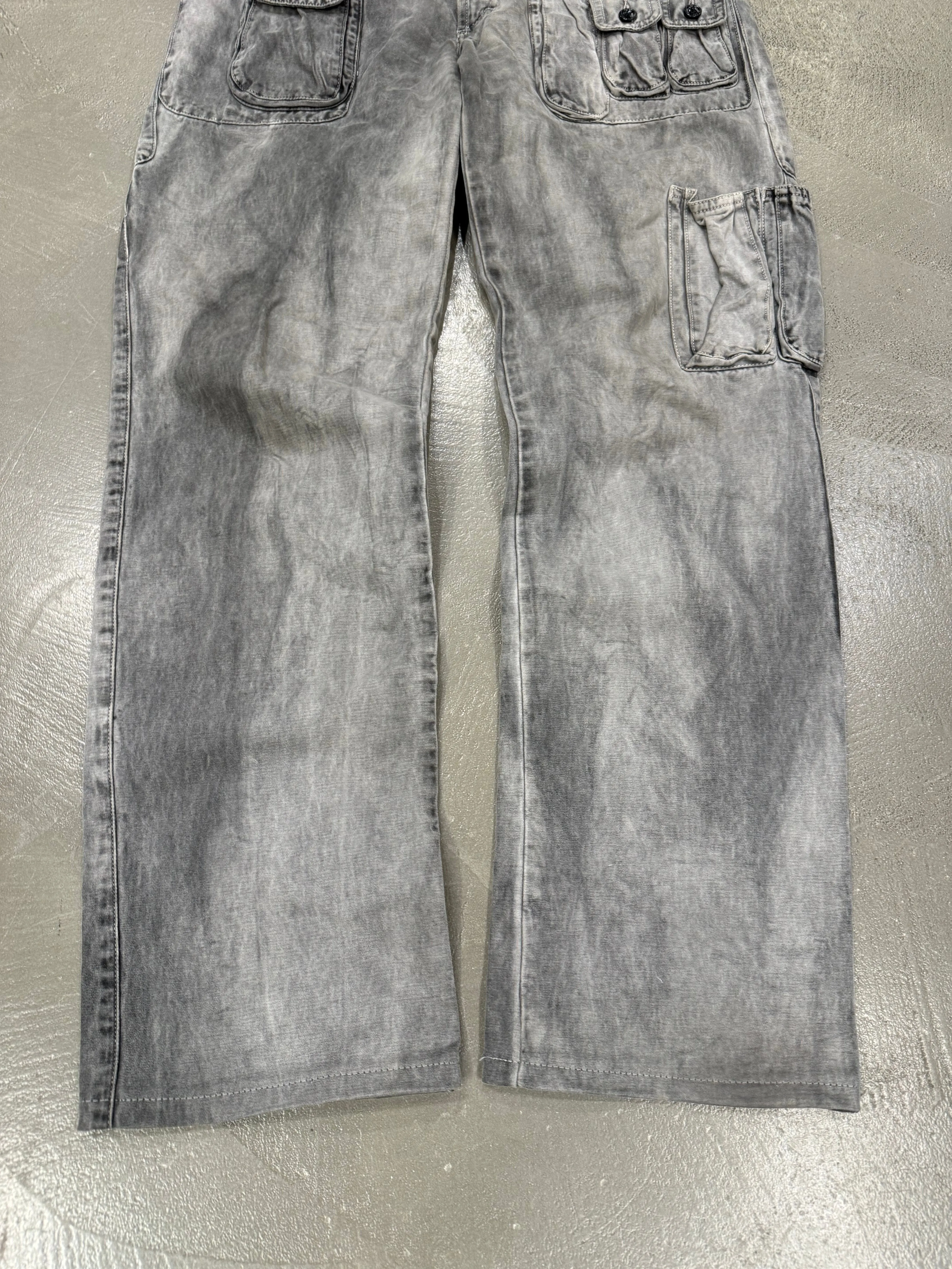 A/W2003 Dolce & Gabbana faded multi pocket cargo pants