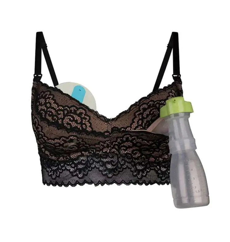 Ayla Luxury Lace Nursing   Handsfree Pumping Bra