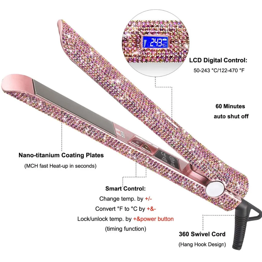 B. Couture Crystal Ceramic Titanium Flat Iron