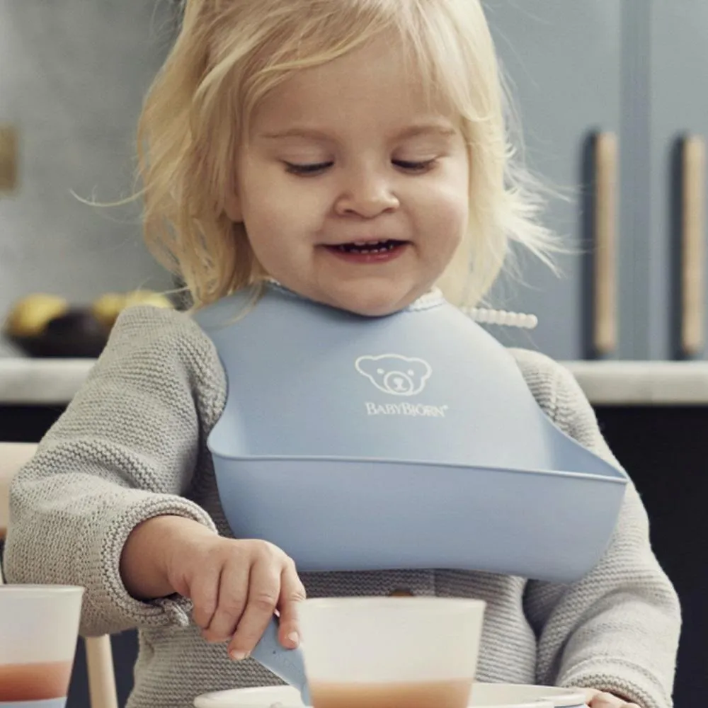 Baby Bjorn Feeding Bib Set 2-Pack (Powder Blue)