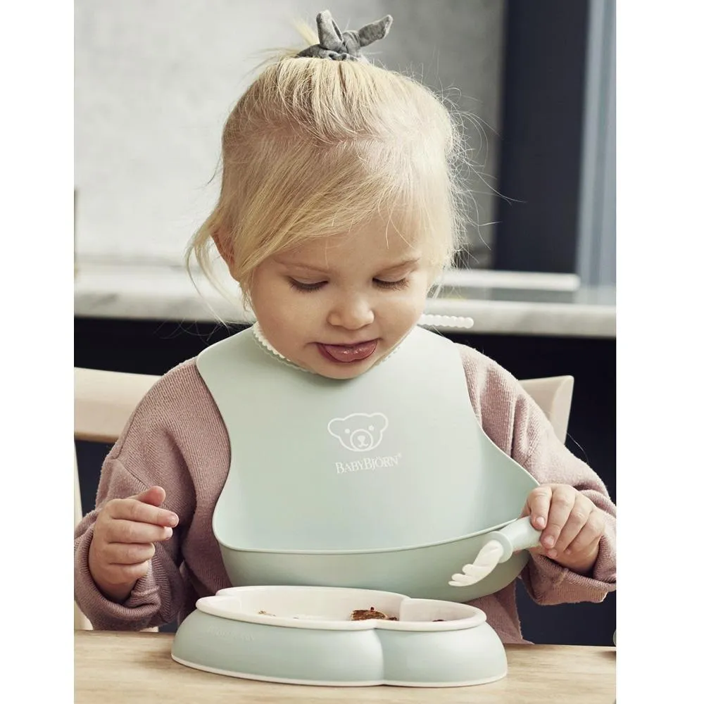Baby Bjorn Feeding Bib Set 2-Pack (Powder Green)