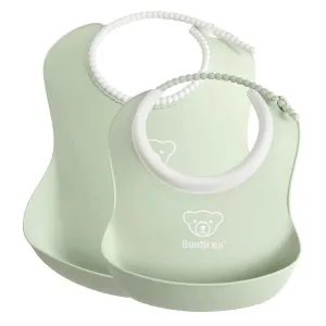 Baby Bjorn Feeding Bib Set 2-Pack (Powder Green)