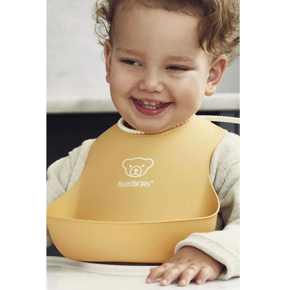 Baby Bjorn Feeding Bib Set 2-Pack (Powder Yellow)