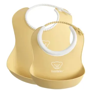 Baby Bjorn Feeding Bib Set 2-Pack (Powder Yellow)