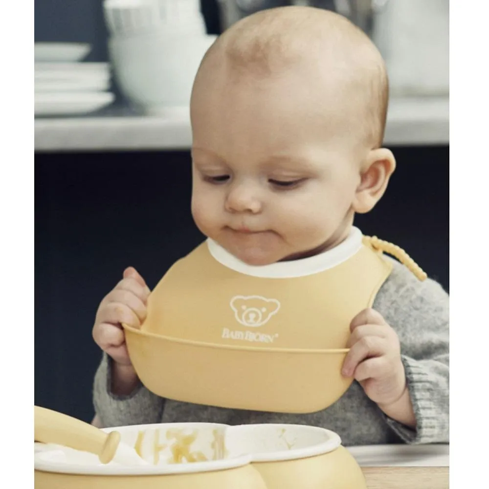 Baby Bjorn Feeding Bib Set 2-Pack (Powder Yellow)
