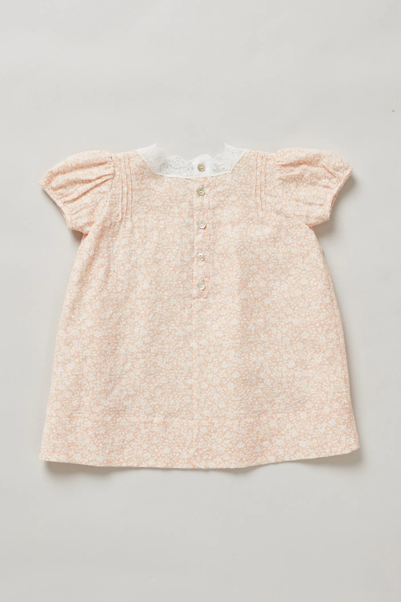 Baby Lullaby Dress Peach Flowers