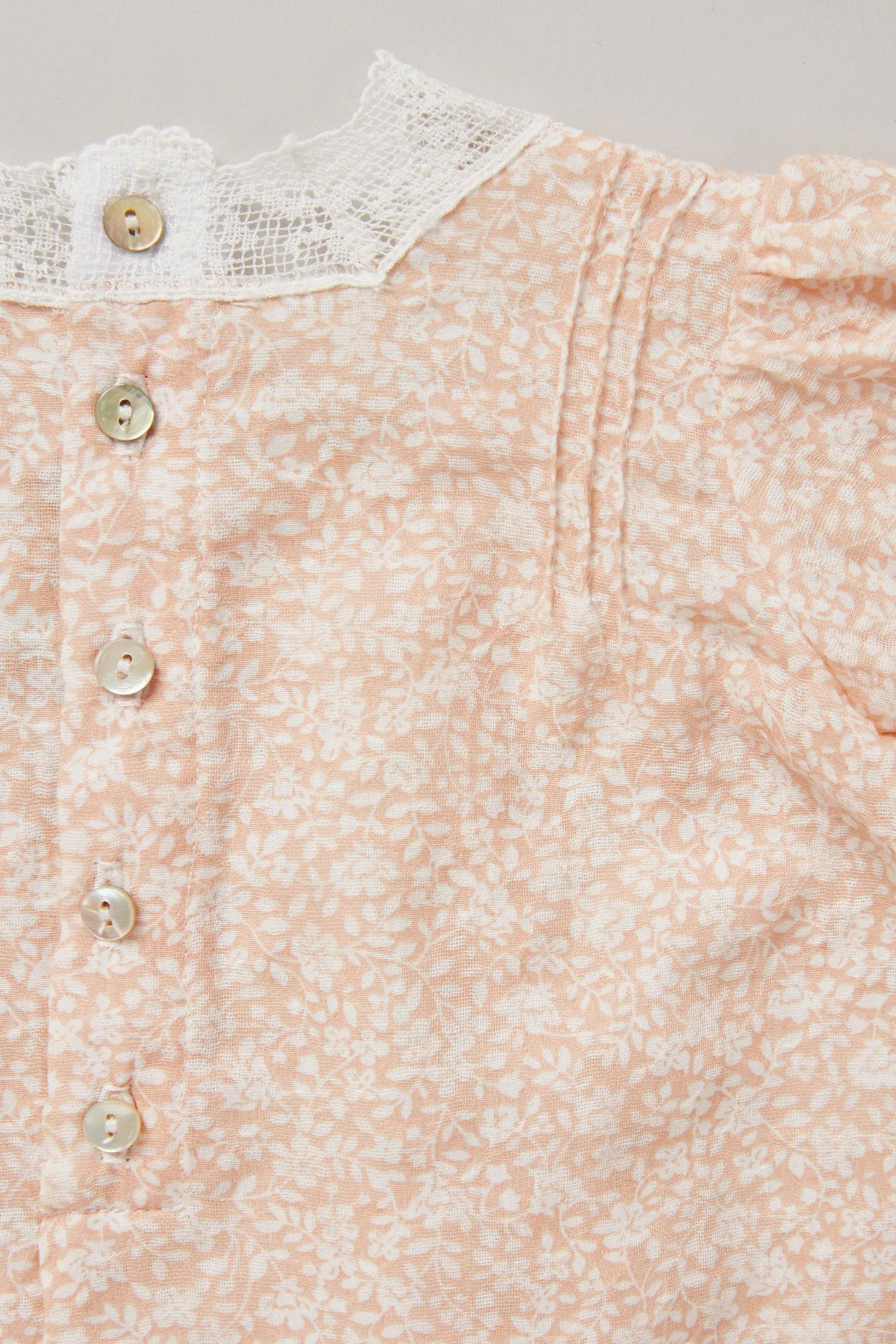 Baby Lullaby Dress Peach Flowers