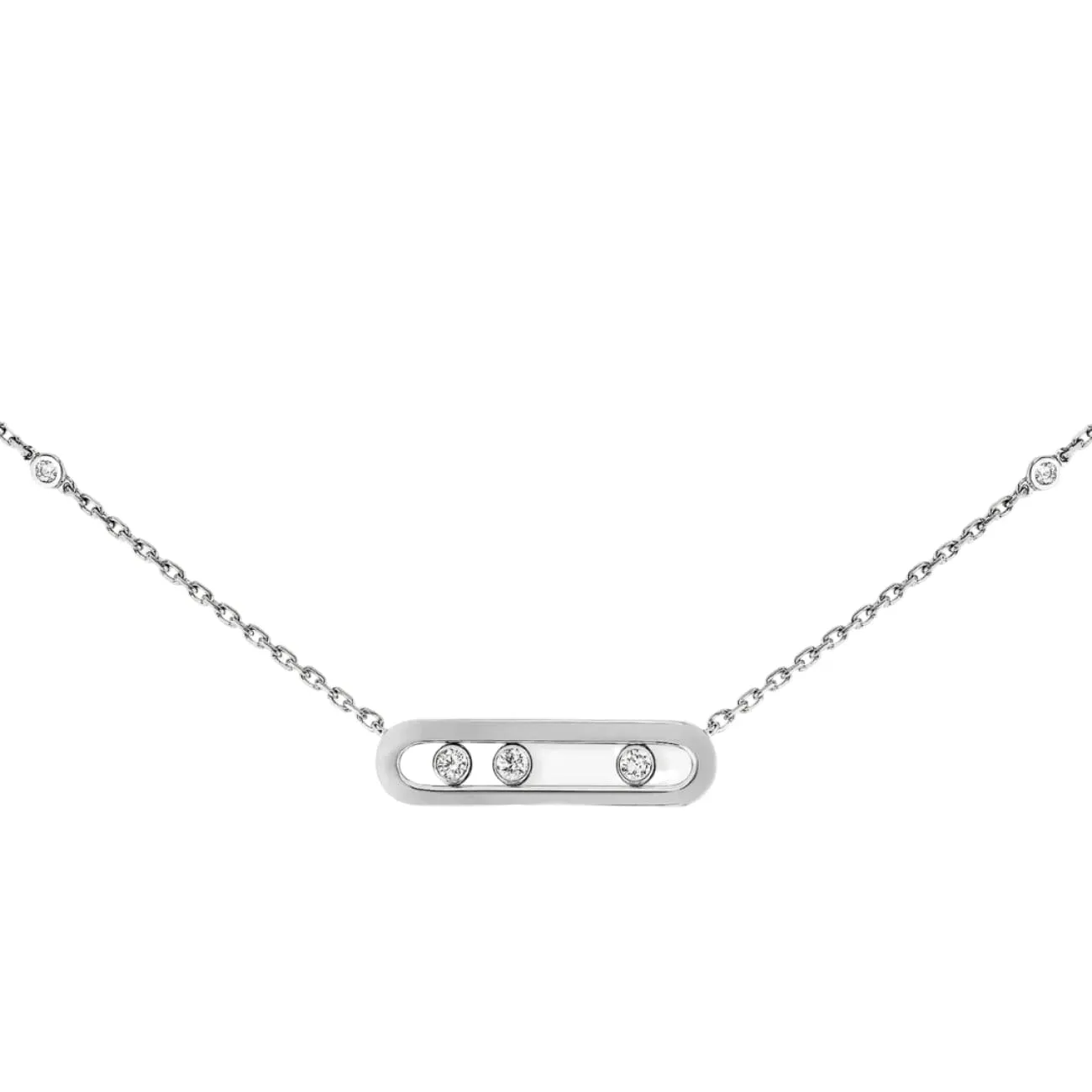 Baby Move 18K White Gold Diamond Necklace