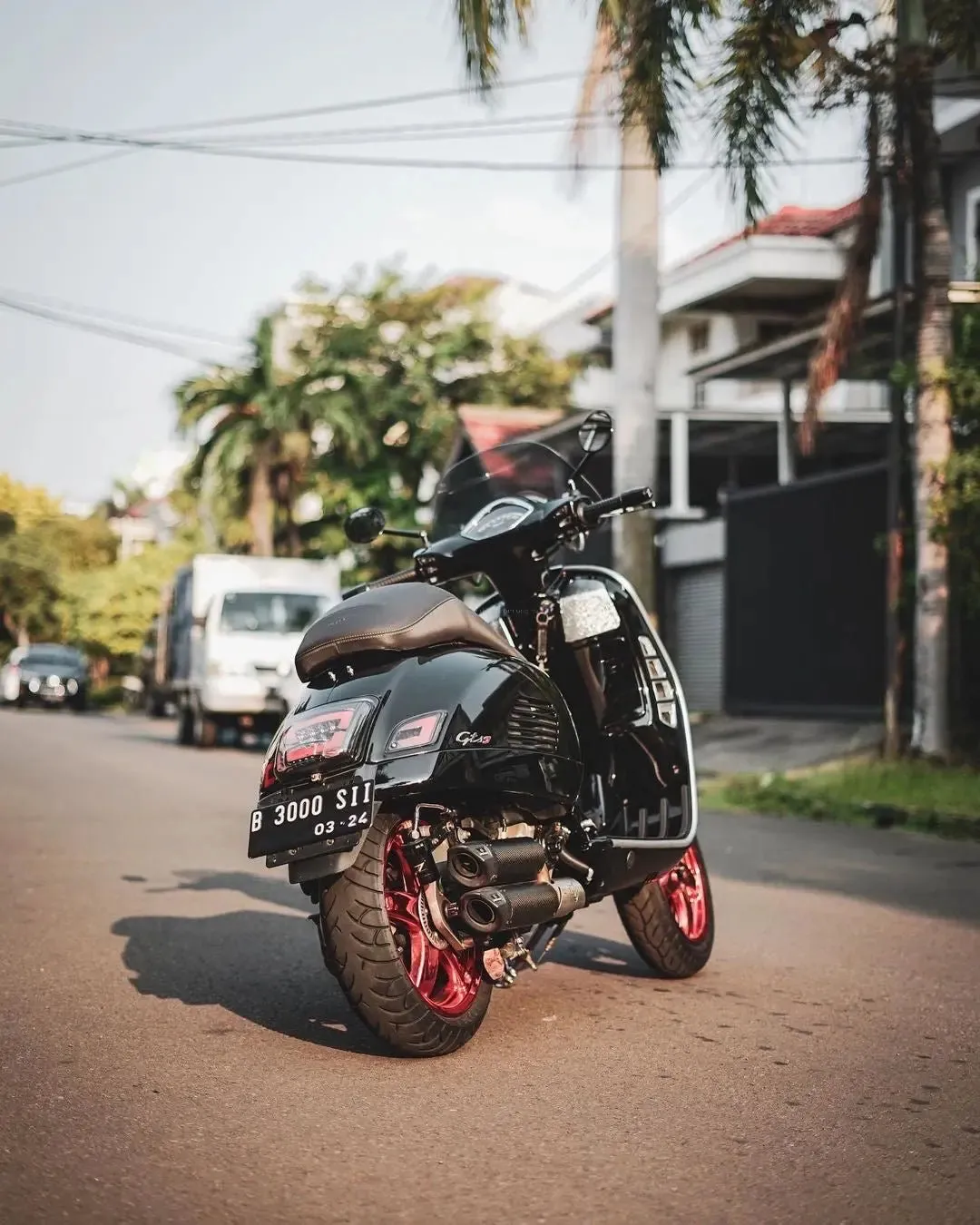 Backside Turn Signals Indicator POWER1 Smoked | Vespa GTS Models 125-300 (`03 - 22')