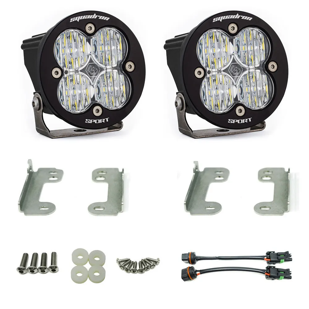 Baja Designs Jeep JK Squadron-R Sport Fog Pocket Light Kit - Jeep 2010-18 Wrangler JK w/ Standard OE Bumper