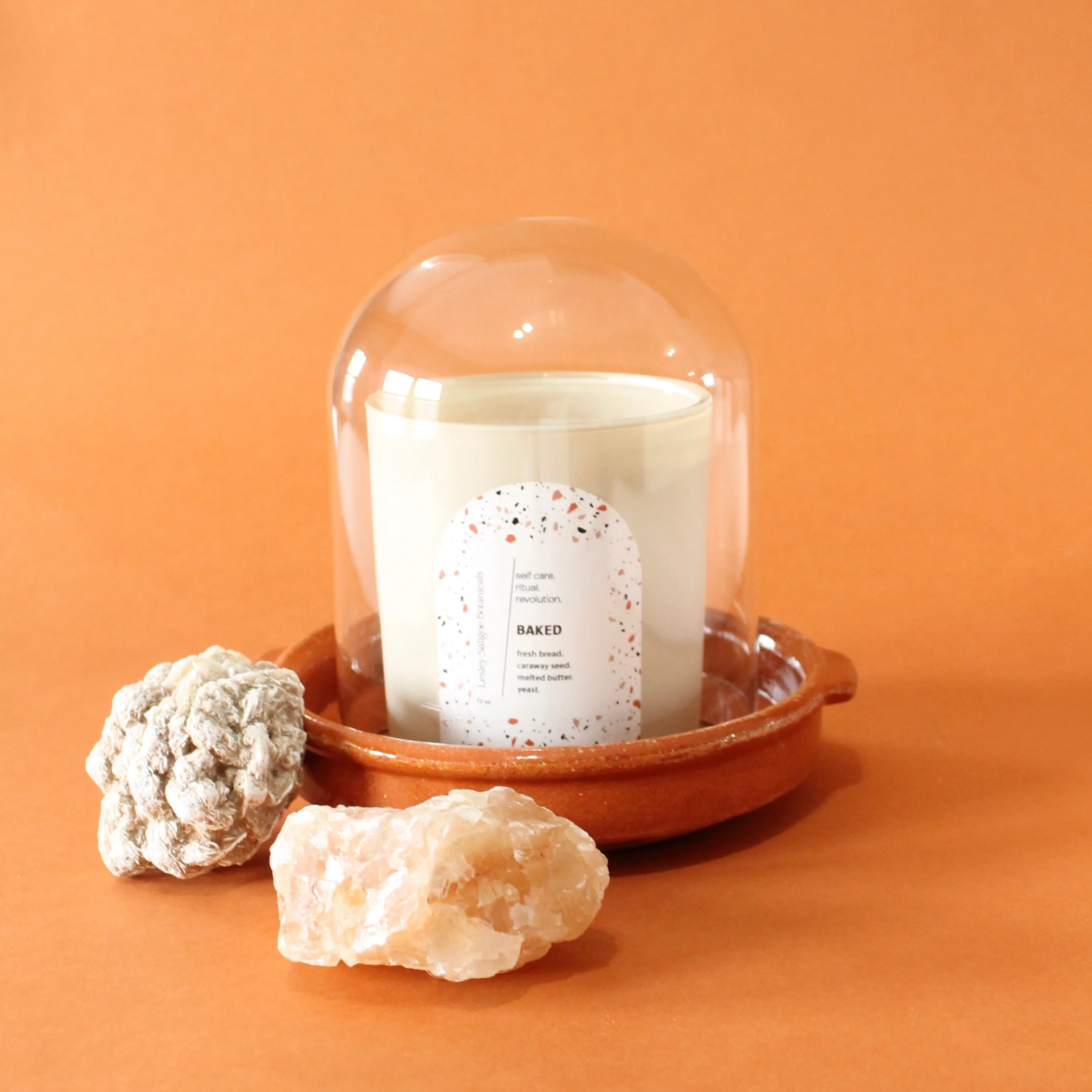 BAKED Hand Poured Candle. Yeast Bread. Caraway Seed. Butter. Wood Wick. 12 oz. Matte Cream.
