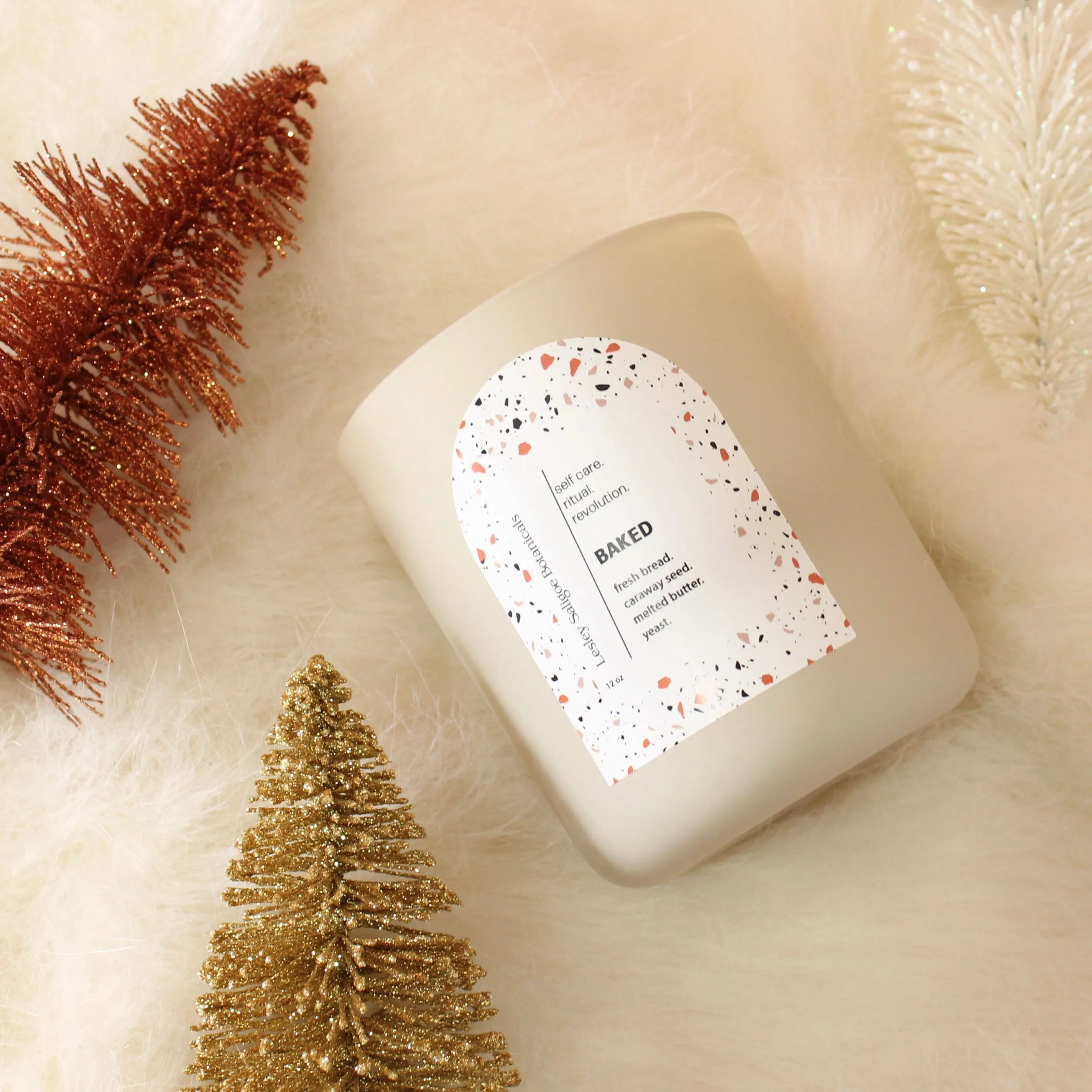 BAKED Hand Poured Candle. Yeast Bread. Caraway Seed. Butter. Wood Wick. 12 oz. Matte Cream.