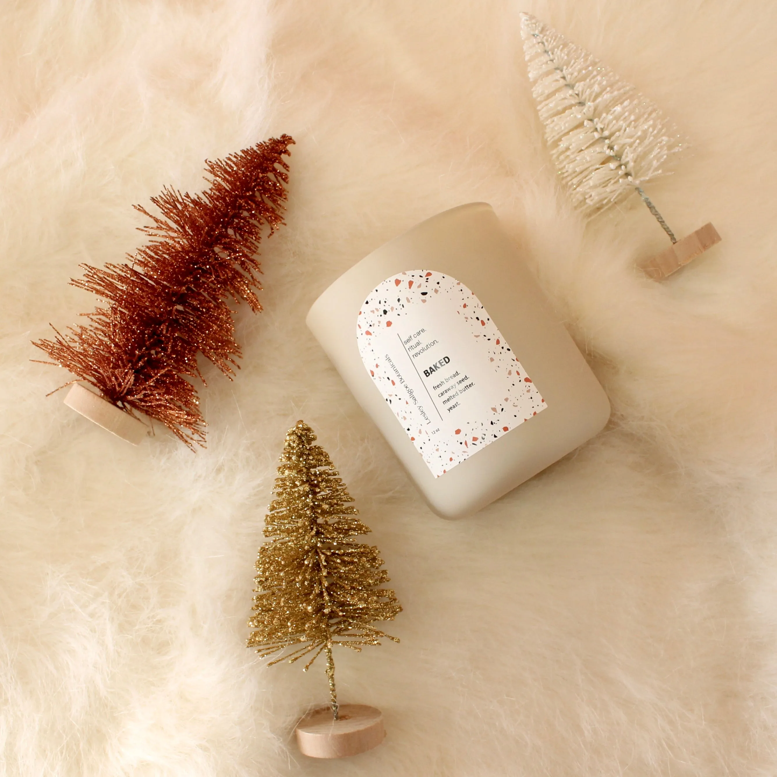 BAKED Hand Poured Candle. Yeast Bread. Caraway Seed. Butter. Wood Wick. 12 oz. Matte Cream.