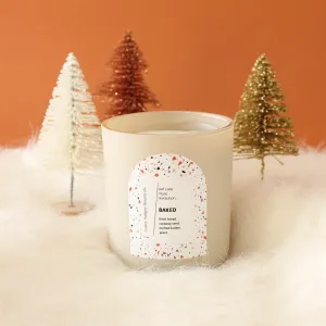 BAKED Hand Poured Candle. Yeast Bread. Caraway Seed. Butter. Wood Wick. 12 oz. Matte Cream.
