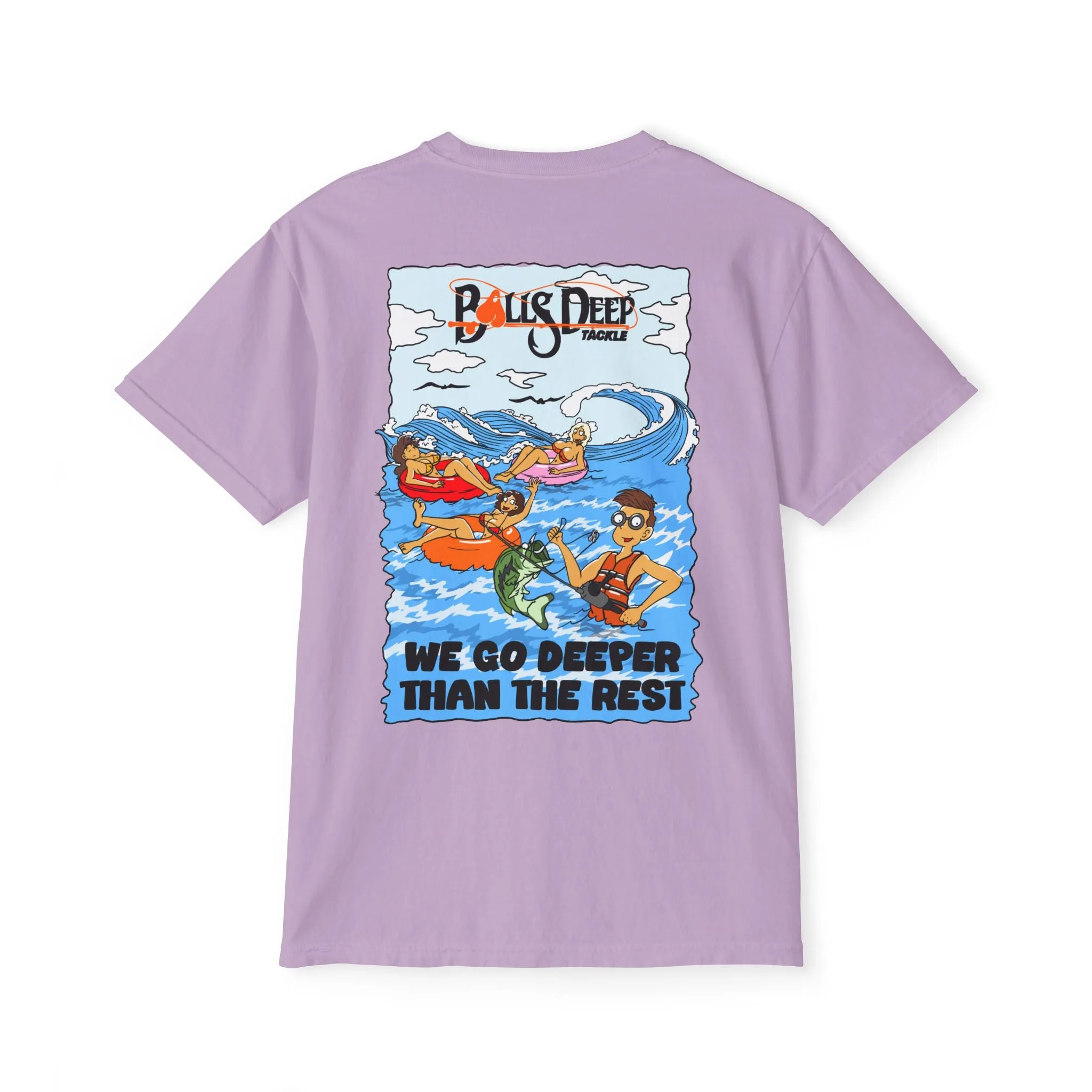 Balls Deep Tackle Signature Graphic Pocket Tee (Comfort Colors)