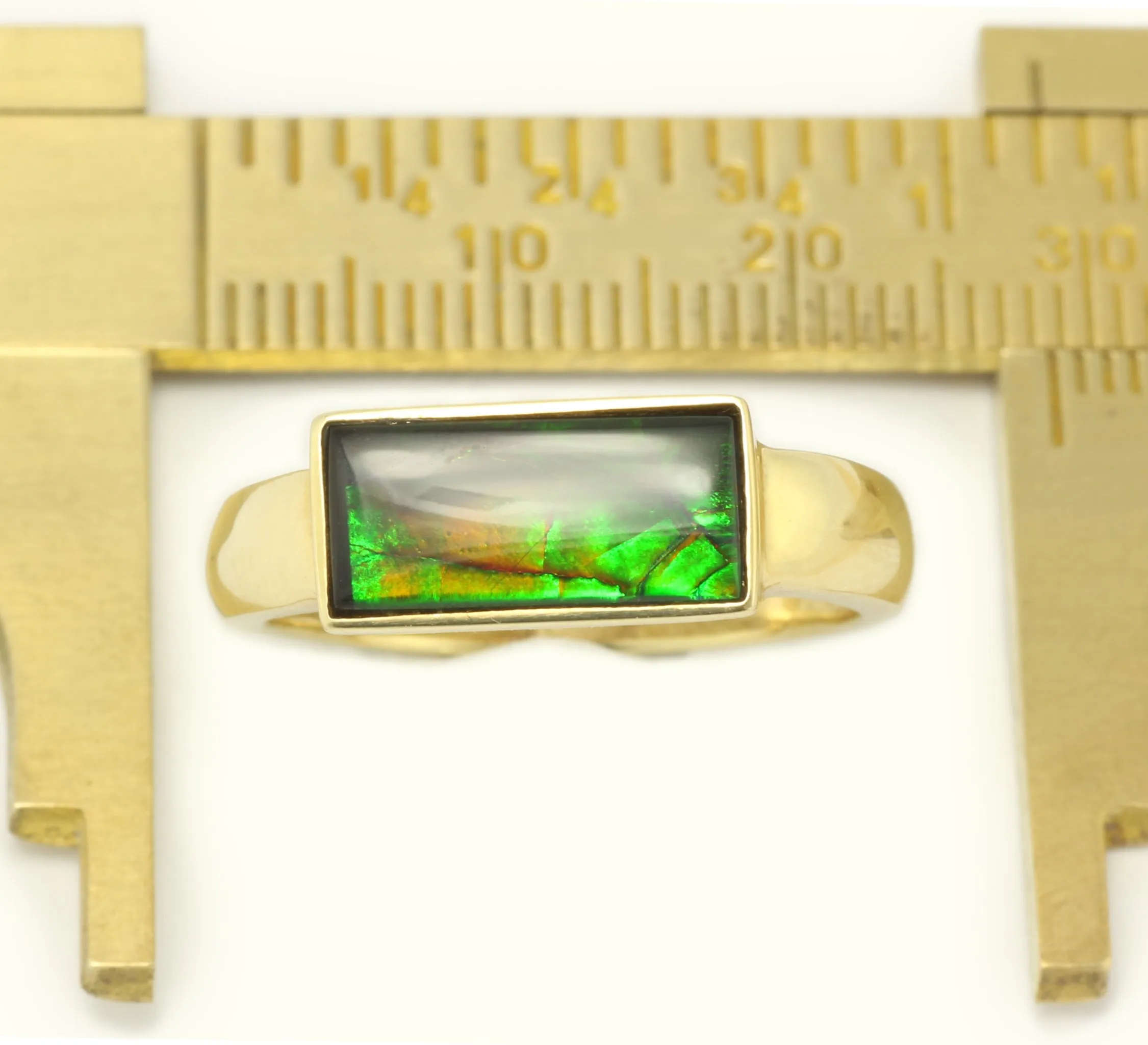Banner - Green Ammolite Ring
