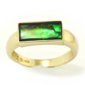 Banner - Green Ammolite Ring