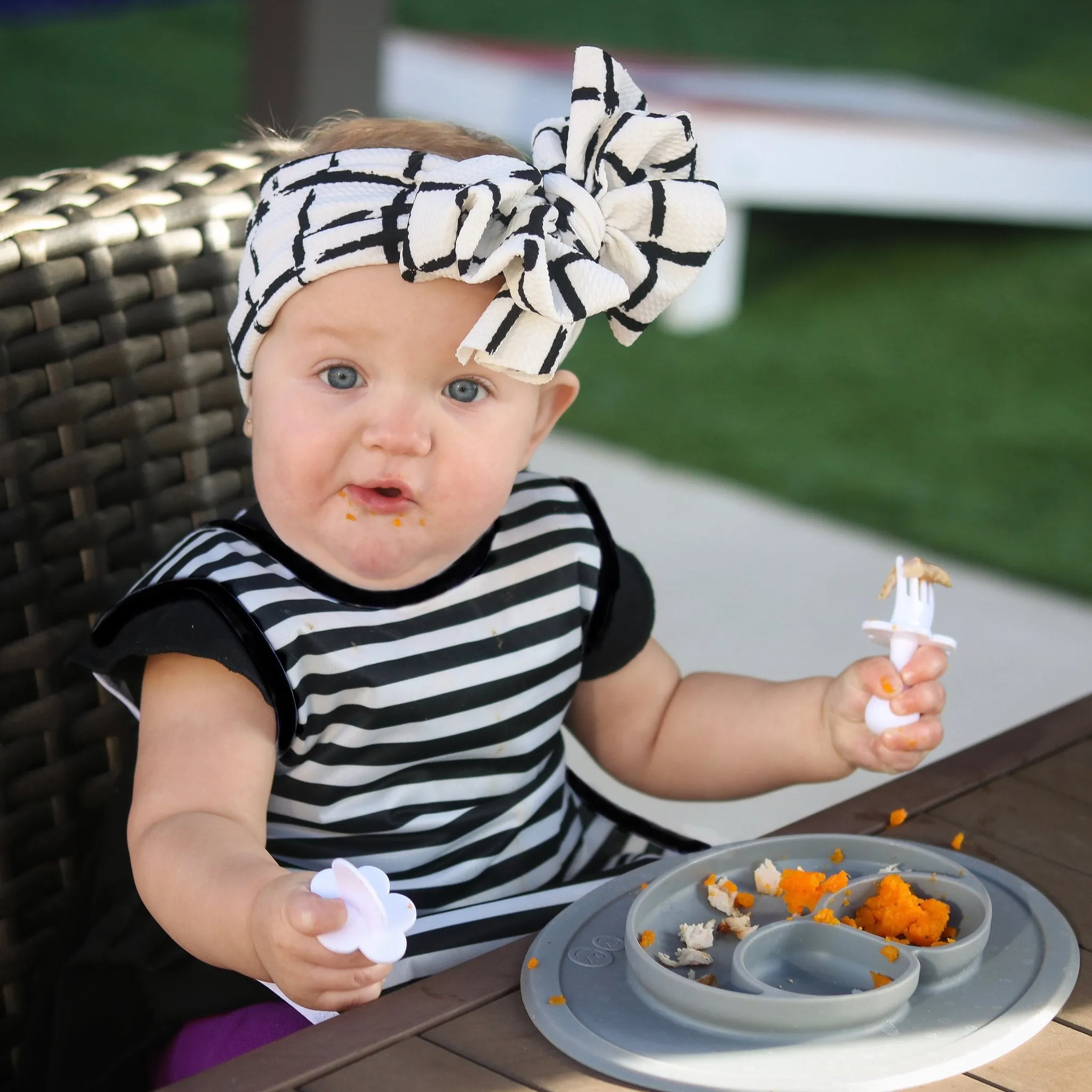 BapronBaby - Black & White Stripe Toddler Bapron