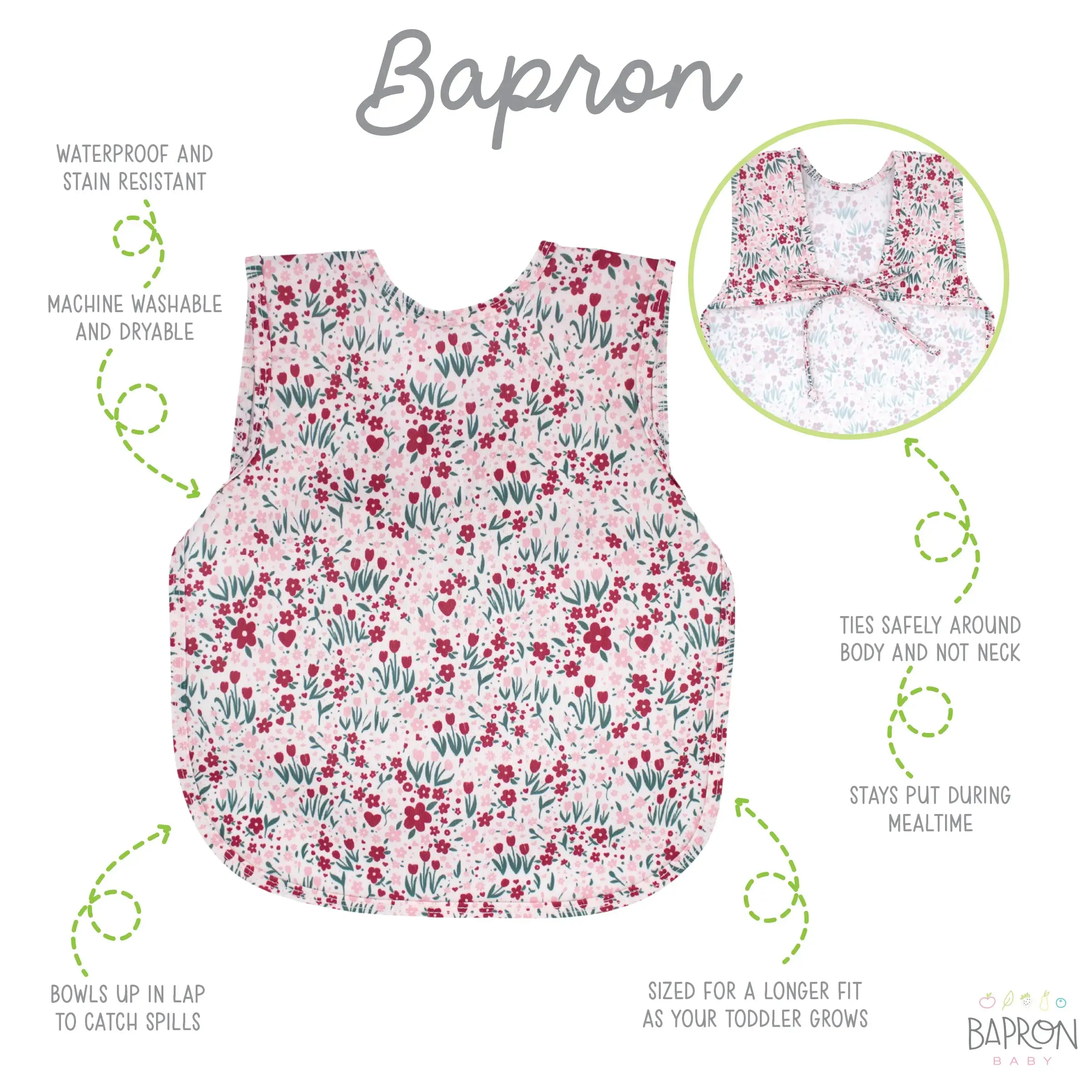BapronBaby - Blushing Blooms Toddler Bapron