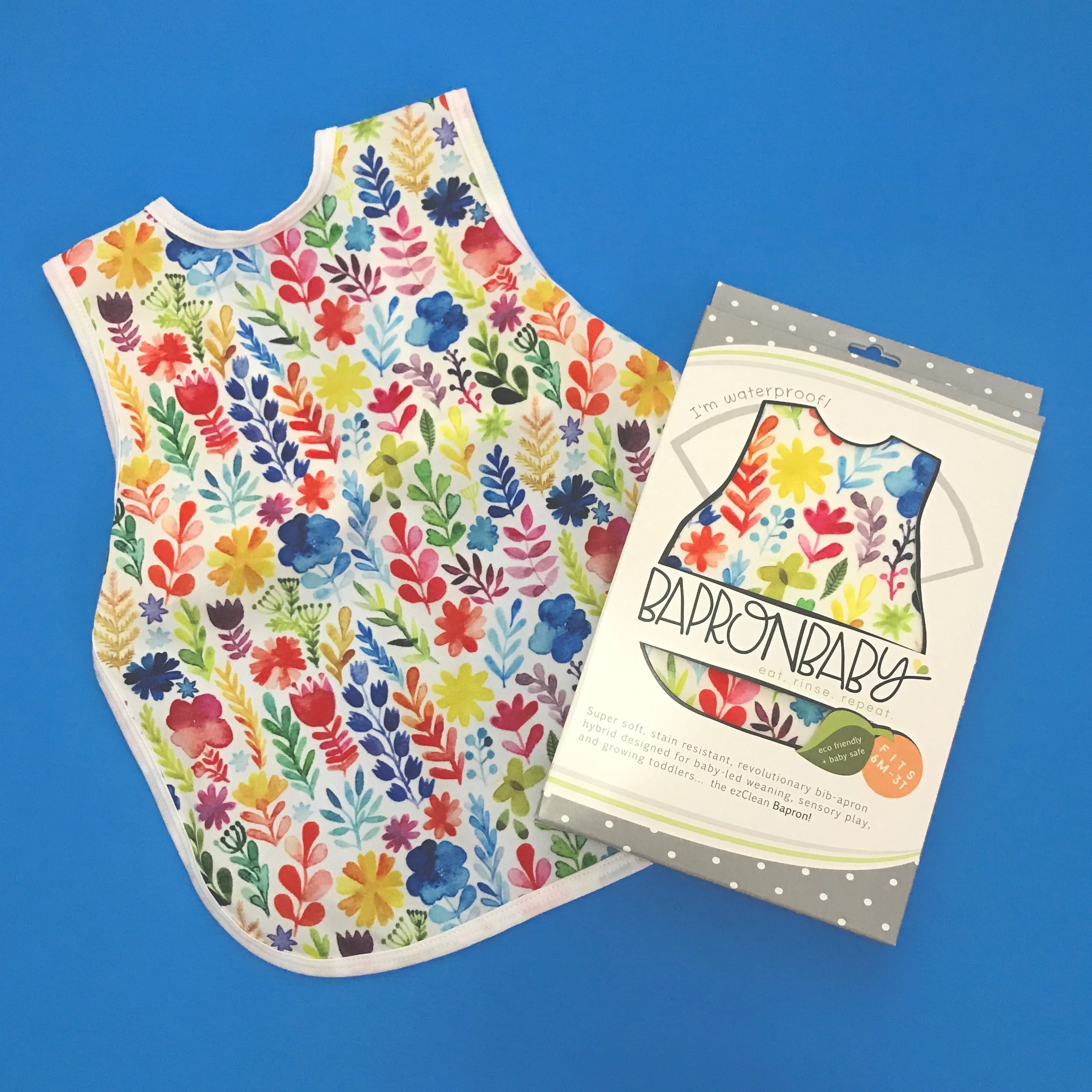 BapronBaby - Rainbow Watercolor Floral Toddler Bapron