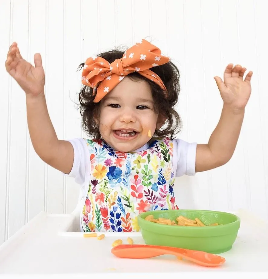 BapronBaby - Rainbow Watercolor Floral Toddler Bapron