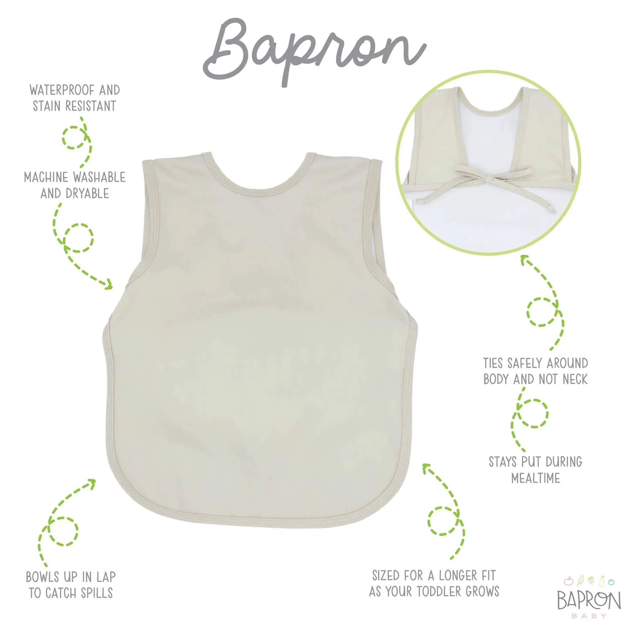 BapronBaby Toddler Bib (6m ) Minimalist Collection