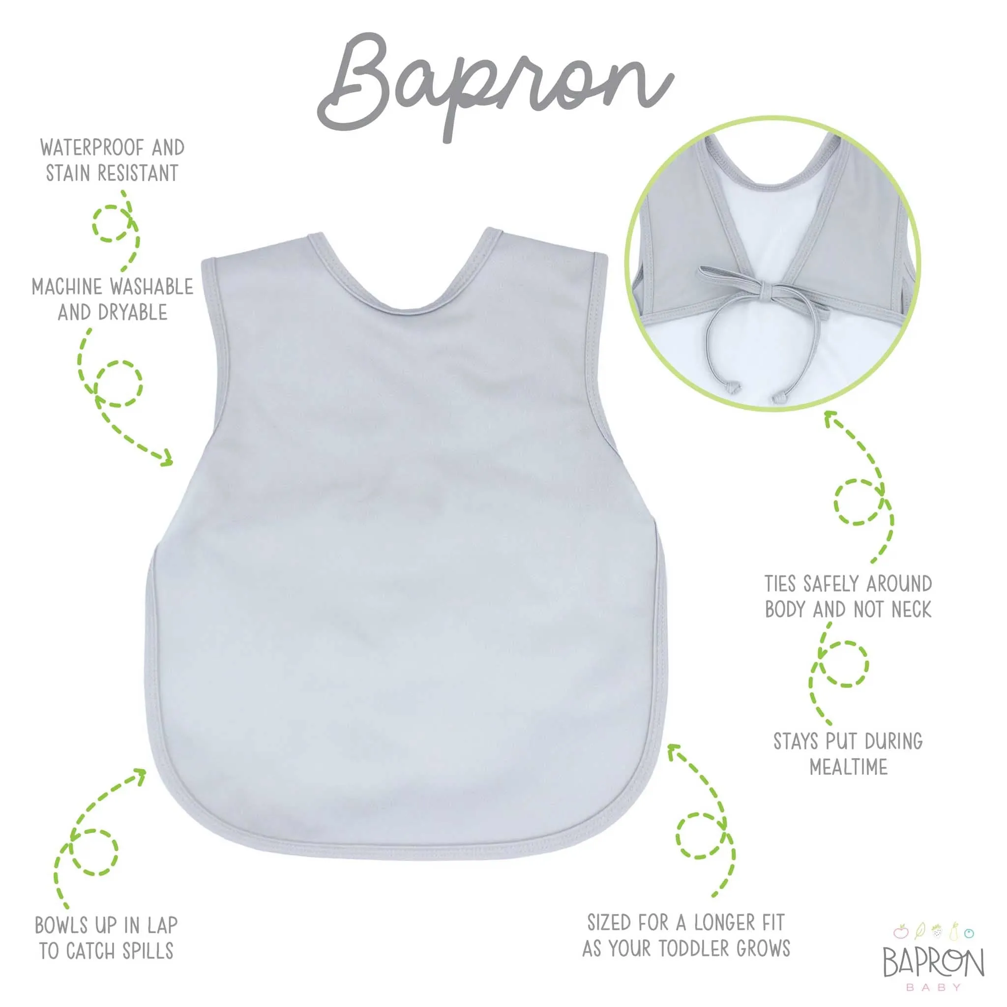 BapronBaby Toddler Bib (6m ) Minimalist Collection