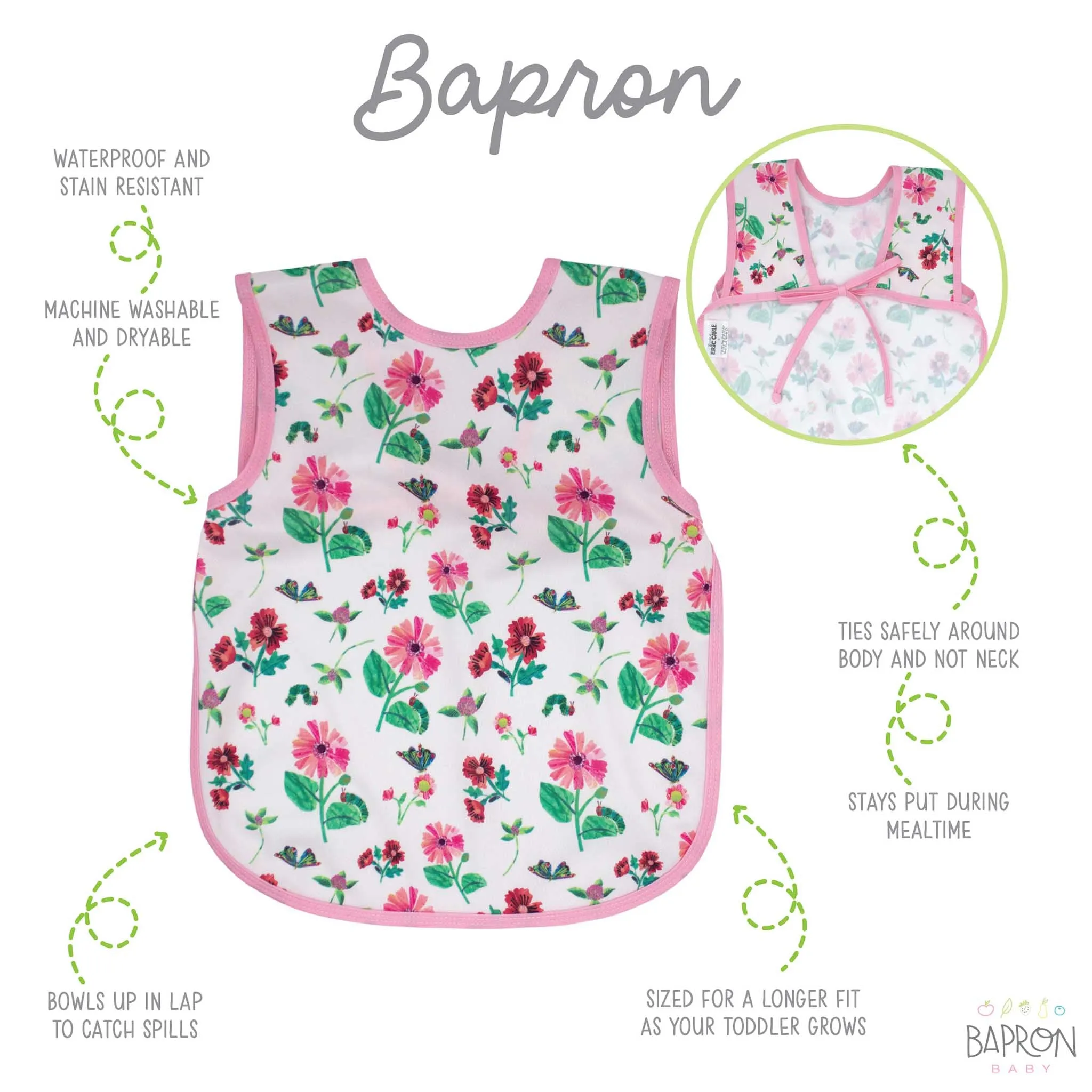 BapronBaby Toddler Bib (6m ) The Very Hungry Caterpillar, World of Eric Carle