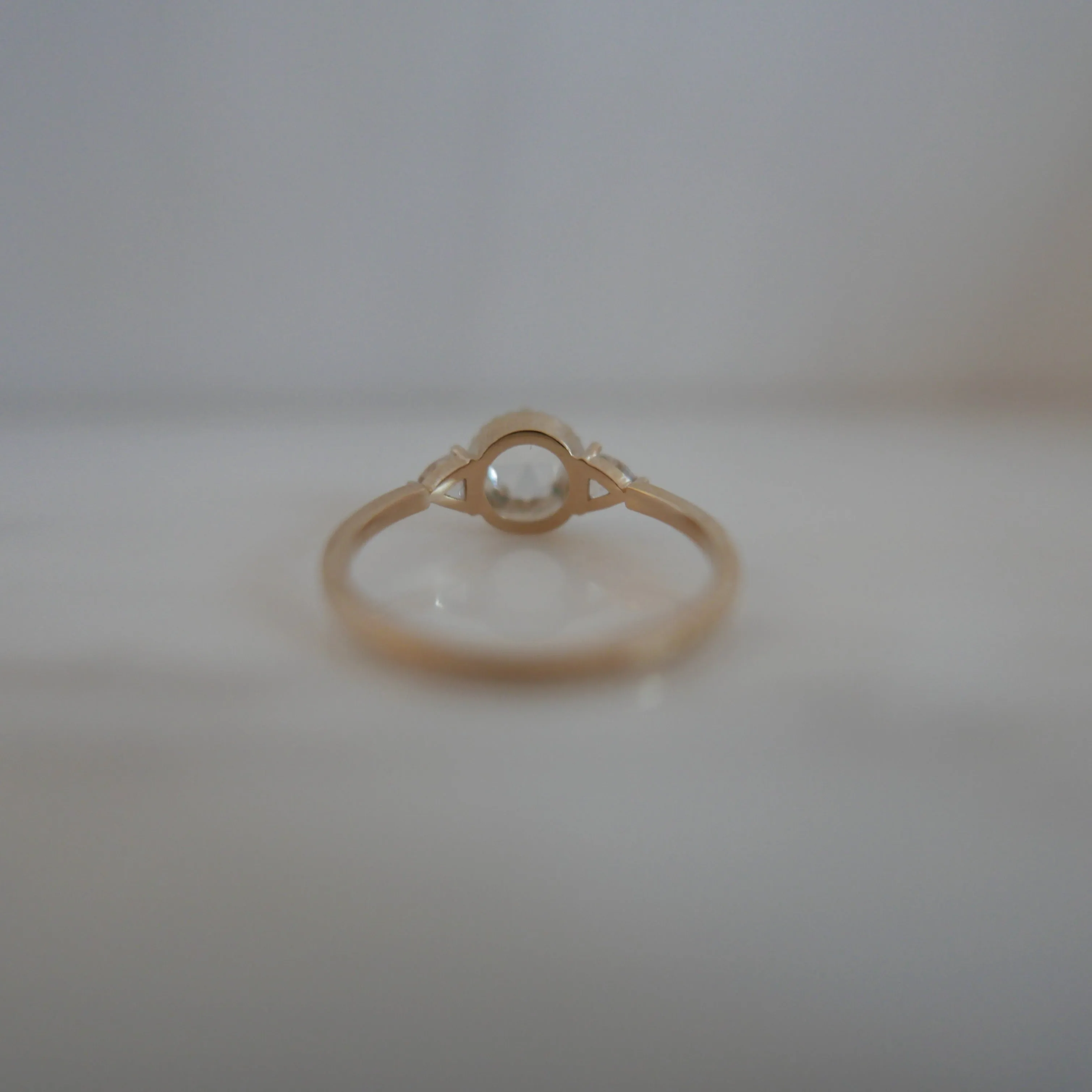 Bardot Rosecut White Sapphire Ring