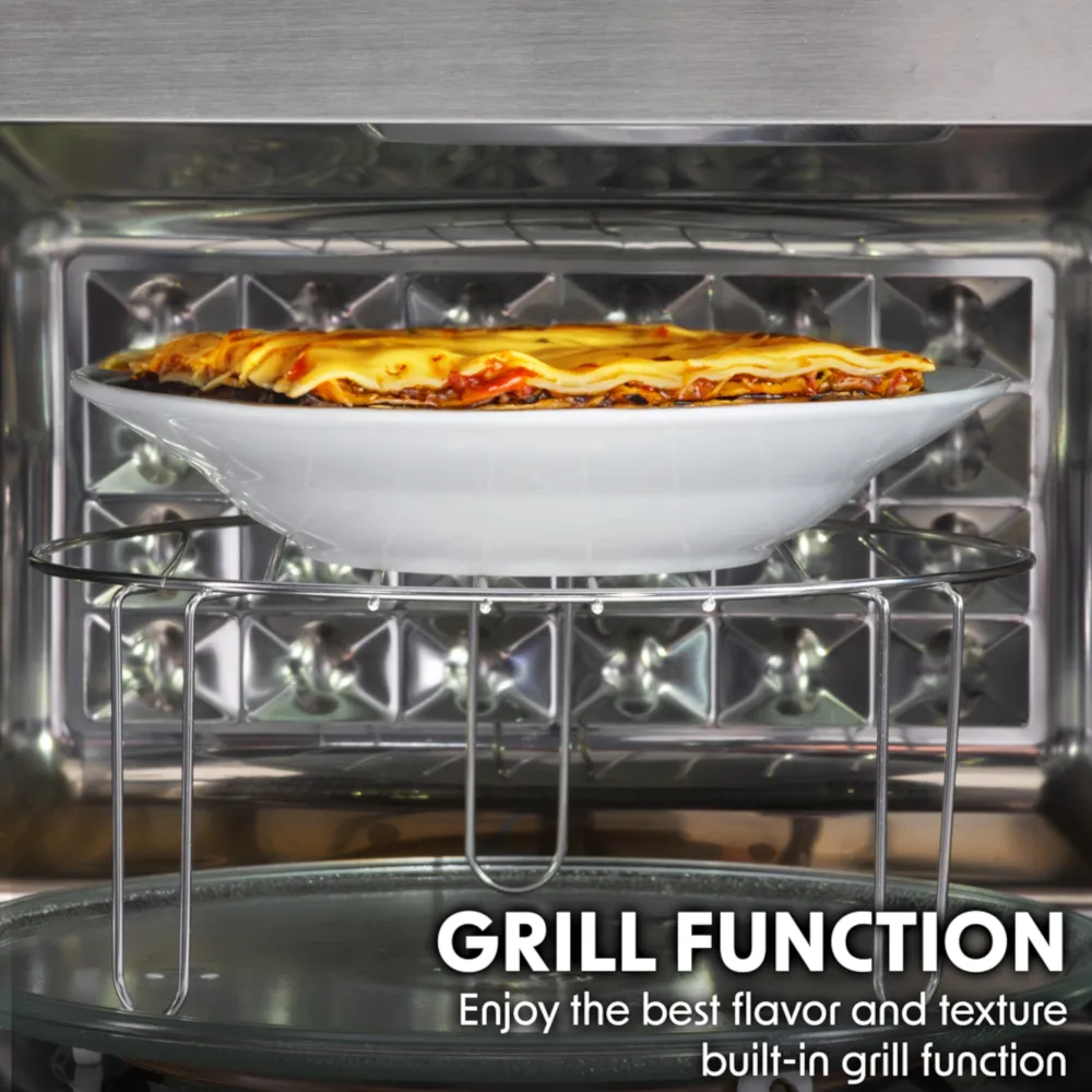 Baridi 25L Integrated Microwave Oven with Grill 900W - Stainless Steel - A