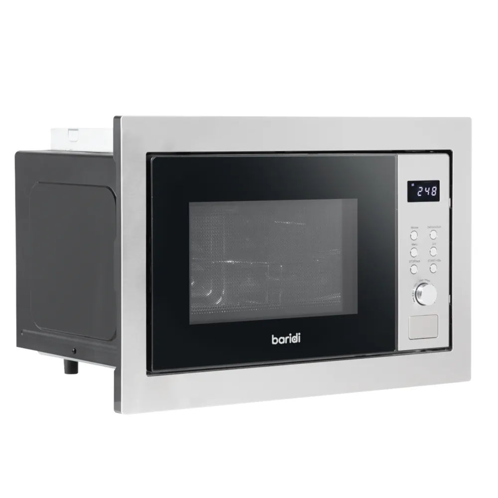 Baridi 25L Integrated Microwave Oven with Grill 900W - Stainless Steel - A