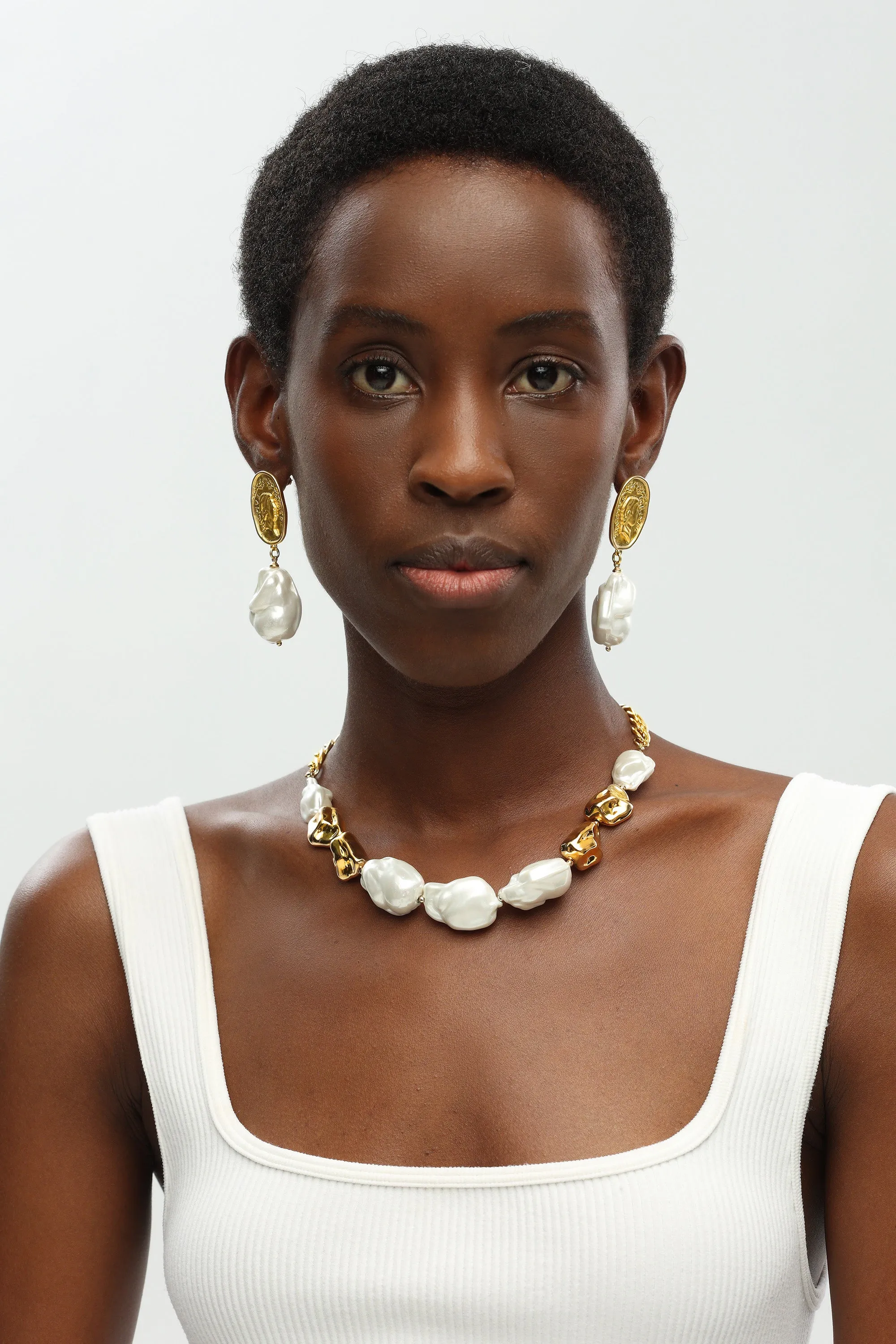 Baroque Pearl Statement Necklace