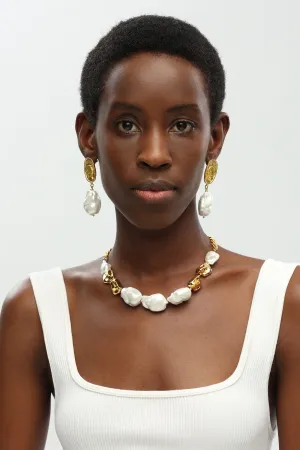 Baroque Pearl Statement Necklace