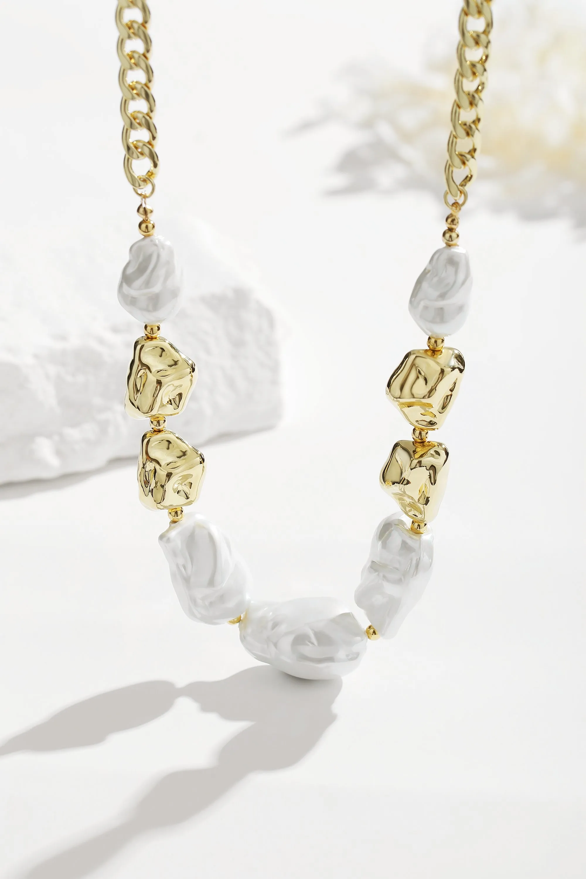 Baroque Pearl Statement Necklace